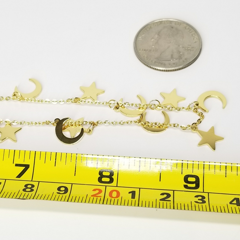 NEW 18K Gold Stainless Steel Choker Necklace - Picture 8 of 8